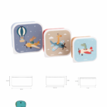 set 3 cajitas aviones
