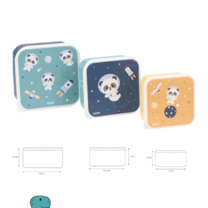 set cajitas panda