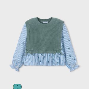 Camisa con top niña