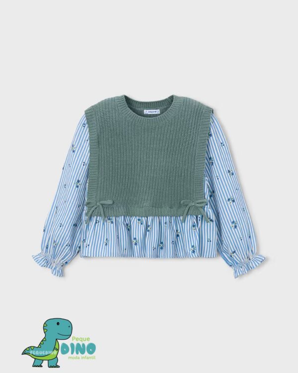 Camisa con top niña