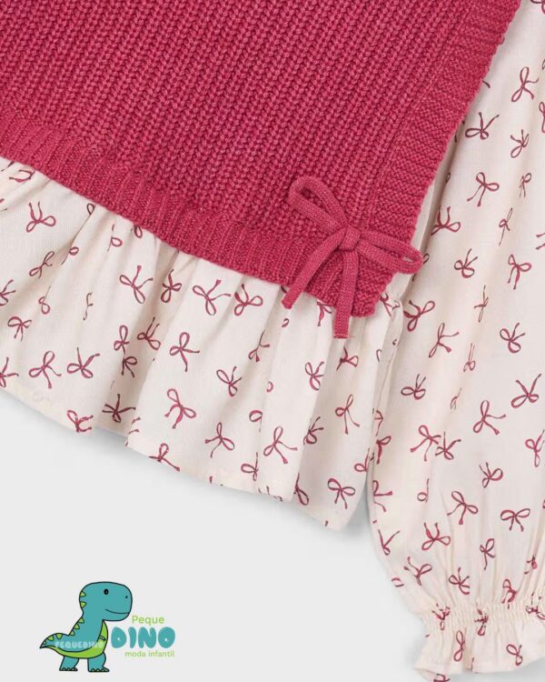 Camisa con top niña rosa