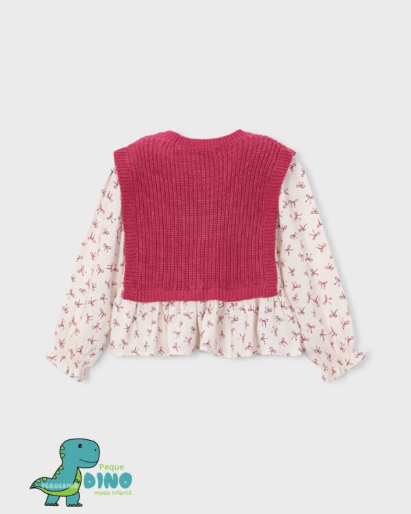 Camisa con top niña rosa