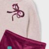 Conjunto legging terciopelo lazos