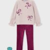 Conjunto legging terciopelo lazos