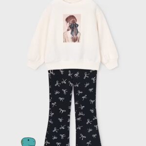Conjunto legging y sudadera lazos