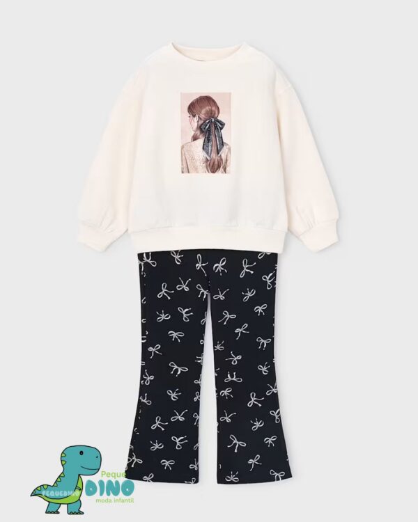 Conjunto legging y sudadera lazos