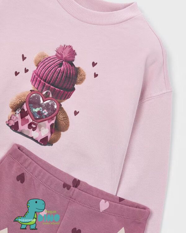 Conjunto legging y sudadera osito