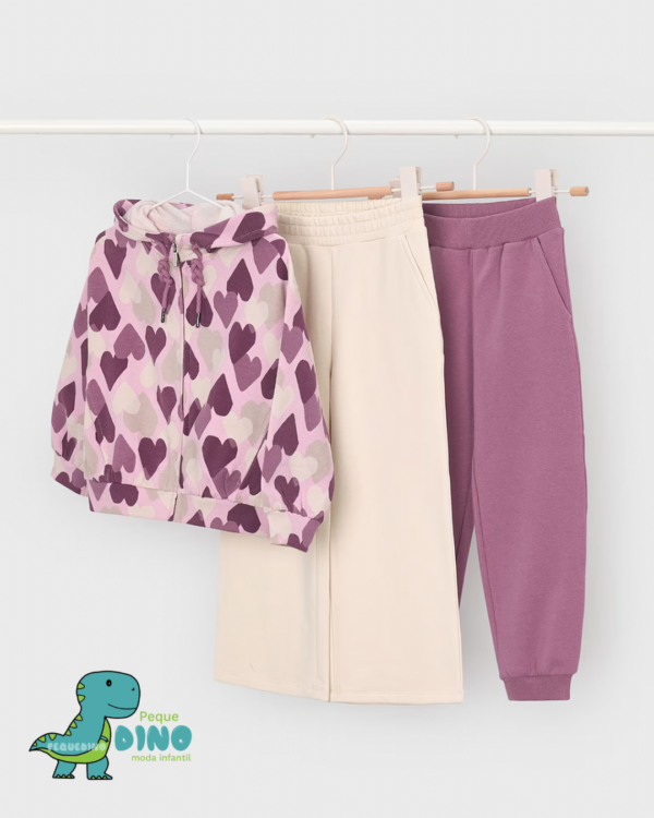 Chándal estampado 2 pantalones niña