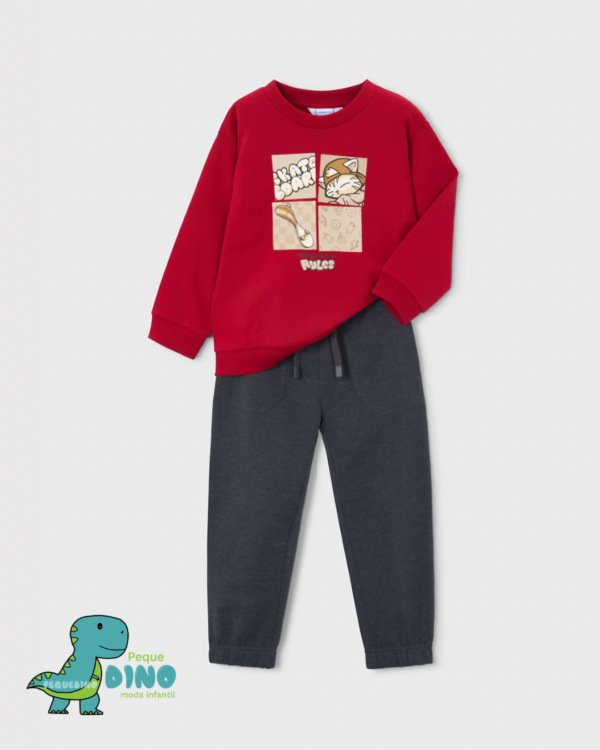 Chándal niño skate rojo