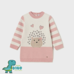 Vestido Punto Erizo Bebé Niña Rosa Crema Mayoral – Pequedino