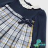 Vestido Tartán Cuello Volante Bebé Niña Azul Marino Mayoral – Pequedino