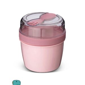 Fiambrera Snack N'ice Cup con Disco Refrigerante pink