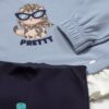 conjunto sudadera legging flare bebé niña azul Mayoral