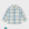 sobrecamisa cuadros bebé azul crema Mayoral