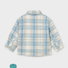 sobrecamisa cuadros bebé azul crema Mayoral