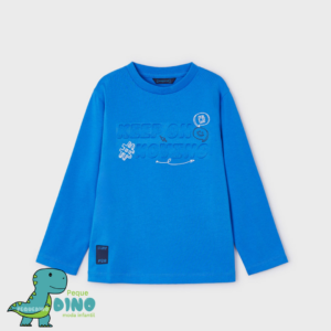 camiseta azul relieve mayoral