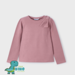 Camiseta Manga Larga Lazo Hombro Niña Rosa Mayoral – Pequedino