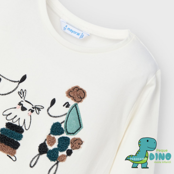 camiseta perrito negra mayoral