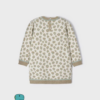 Vestido Punto Leopardo Bebé Niña Verde Kaki
