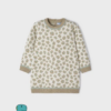 Vestido Punto Leopardo Bebé Niña Verde Kaki