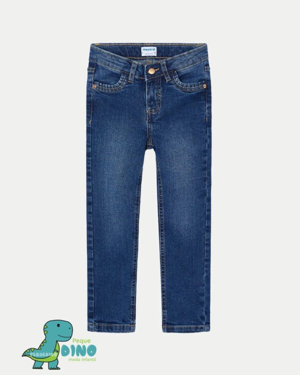 Pantalón Vaquero Slim Niña Azul Medio Mayoral – Pequedino