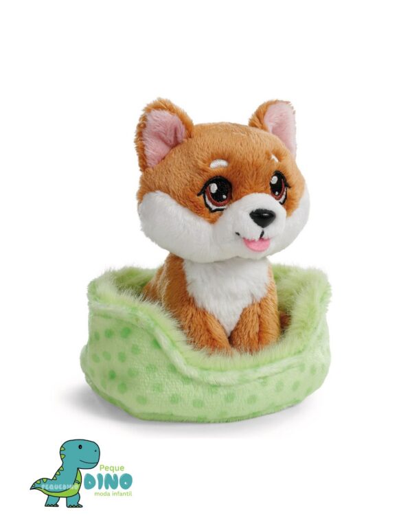 peluche perro cesta