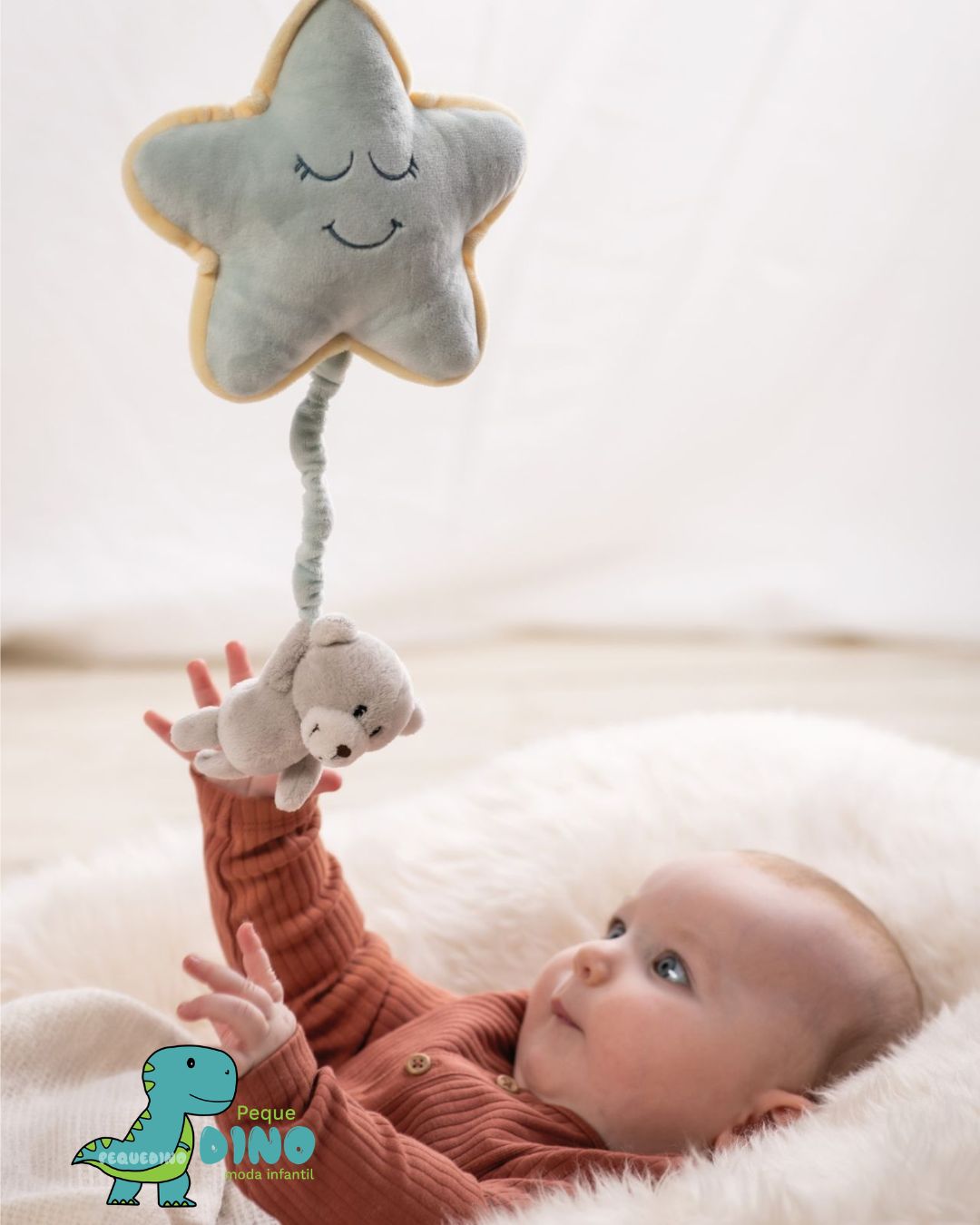 peluche musical oso estrella