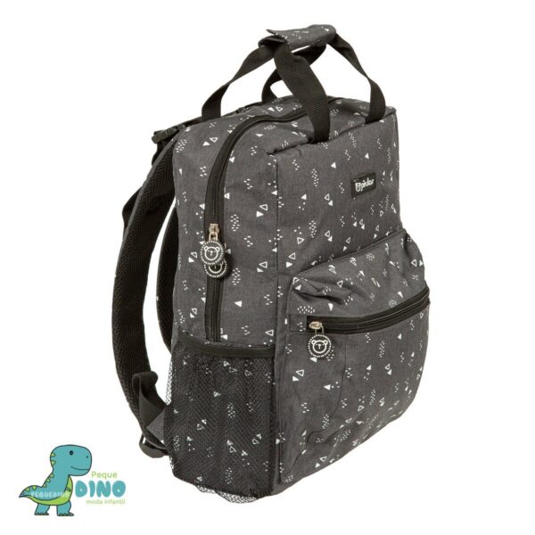 mochila con cambiador denim estampado lateral
