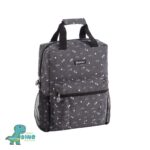 mochila con cambiador denim estampado