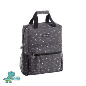 mochila con cambiador denim estampado