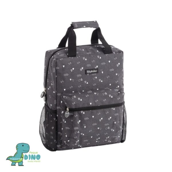 mochila con cambiador denim estampado