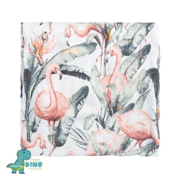 muselina bambu flamingo